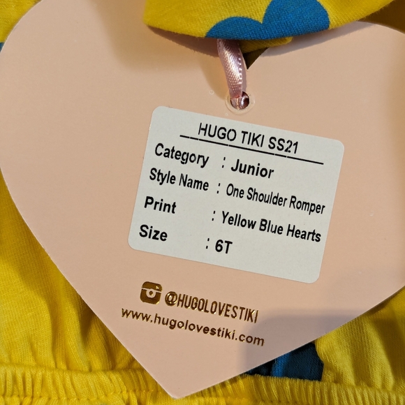 Hugo Loves Tiki - One Shoulder Romper 6T NWT - Picture 2 of 2